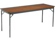 Special Size Folding Table Rectangular 72W X 24D X 30H Walnut Black