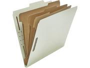 Pressboard Classification Folder Letter Eight Section Gray 10 Box