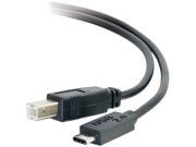C2G 6ft USB 2.0 USB C to USB B Cable M M Black