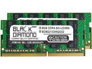 Black Diamond Memory 16GB 2 x 8GB 260 Pin DDR4 SO DIMM ECC Unbuffered DDR4 2133 PC4 17000 Server Memory Model BD8GX22133MQO22