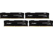 HyperX FURY 16GB 4 x 4GB 288 Pin DDR4 SDRAM DDR4 2400 PC4 19200 Compatible with Intel X99 chipset Memory Kit Model HX424C15FBK4 16