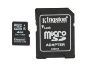 Kingston 4GB microSDHC Flash Card Model SDC4 4GB