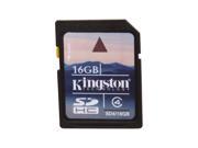 Kingston 16GB Secure Digital High Capacity SDHC Flash Card Model SD4 16GB