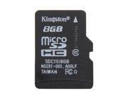 Kingston 8GB microSDHC Flash Card Model SDC10 8GBSP