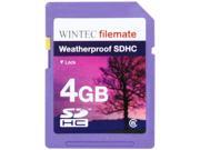 Wintec Filemate 4GB Secure Digital High Capacity SDHC HD Video Weatherproof Card Purple Model 3FMSD4GBC6WPU R