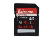 SanDisk Extreme 4GB Secure Digital High Capacity SDHC Flash Card Model SDSDRX3 4096 A21