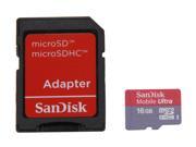 SanDisk Mobile Ultra 16GB microSDHC Flash Card Model SDSDQY 016G A11A