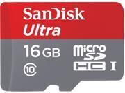 SanDisk 16GB Ultra microSDHC UHS I Class 10 Memory Card with Adapter Speed Up to 80MB s SDSQUNC 016G GN6MA