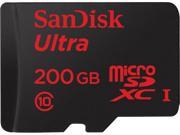 SanDisk 200GB Ultra microSDXC UHS I Class 10 Memory Card with Adapter Speed Up to 90MB s SDSDQUAN 200G G4A