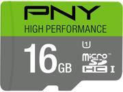 PNY 16GB High Performance microSDHC UHS I U1 Class 10 Memory Card without Adapter Speed Up to 60MB s P SDU16GU160G GE