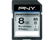 PNY Performance 8GB Secure Digital High Capacity SDHC Flash Card Model SD8G10PER EF