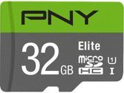PNY 32GB Elite microSDHC UHS I U1 Class 10 Memory Card with Adapter Speed Up to 85MB s P SDU32U185EL GE