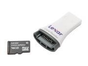 Lexar High Speed 16GB microSDHC Flash Card Model LSDMI16GBSBNAR