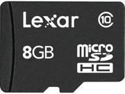 Lexar 8GB microSDHC Flash Card Model LSDMI8GBABEUC10A