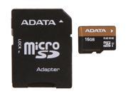 ADATA Premier Pro 16GB microSDHC Flash Card w Adapter Model AUSDH16GUI1 RA1