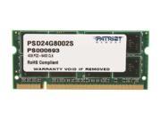 Patriot Signature 4GB 200 Pin DDR2 SO DIMM DDR2 800 PC2 6400 Laptop Memory Model PSD24G8002S