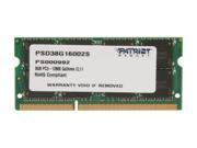 Patriot Signature 8GB 204 Pin DDR3 SO DIMM DDR3 1600 PC3 12800 Laptop Memory Model PSD38G16002S