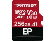 Patriot Memory 256GB EP Series MicroSDXC U3, A1, V30. 4K Memory Card with Adapter, Reads 100 MB/s, Writes 80 MB/s, MLC Nand Patriot Memory 256GB EP Series MicroSDXC U3, A1, V30. 4K Memory Card with Adapter, Reads 100 MB/s, Writes 80 MB/s, MLC Nand