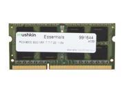 Mushkin Enhanced Essentials 4GB 204 Pin DDR3 SO DIMM DDR3 1066 PC3 8500 Laptop Memory Model 991644