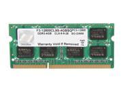G.SKILL 4GB 204 Pin DDR3 SO DIMM DDR3 1600 PC3 12800 Laptop Memory Model F3 12800CL9S 4GBSQ