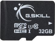 G.Skill 32GB microSDHC UHS I U1 Class 10 Memory Card with Adapter FF TSDG32GA C10
