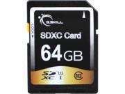 G.Skill 64GB SDXC UHS I U1 Class 10 Memory Card FF SDXC64GN U1