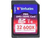 Verbatim PRO 32GB Secure Digital High Capacity SDHC Flash Card