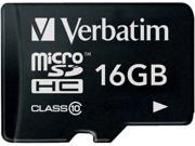 Verbatim 16GB microSDHC Flash Card Model 44010