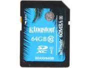 Kingston 64GB Secure Digital Extended Capacity SDXC Ultimate Flash Card Model SDA10 64GB