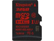 Kingston 32GB MicroSDXC UHS I U3 Class 10 Memory Card Speed Up to 90 MB s SDCA3 32GBSP