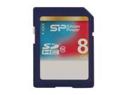 Silicon Power 8GB Secure Digital High Capacity SDHC Flash Card Model SP008GBSDH010V10