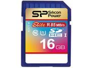 Silicon Power 16GB Elite SDHC UHS I U1 Class 10 Memory Card Speed Up to 85MB s SP016GBSDHAU1V10