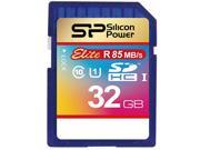 Silicon Power 32GB Elite SDHC UHS I U1 Class 10 Memory Card Speed Up to 85MB s SP032GBSDHAU1V10