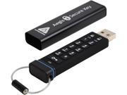 Apricorn Aegis Secure Key 4GB FIPS 140 2 Validated USB 2.0 Flash Drive with PIN Access 256bit AES Encryption