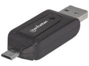 Manhattan imPORT Reader Mobile OTG Adapter 1 Port USB 2.0 to Micro USB 24 in 1 Card Reader Writer