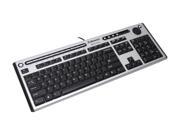 Fellowes 9893301 Silver Black Wired Microban Multi Media Keyboard