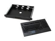 Adesso ACK 730PB MRP 1U 19.00 Rackmount drawer with PS 2 Touchpad Keyboard Black
