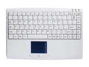 Adesso AKB 410UW SlimTouch USB Mini Keyboard with Touchpad White
