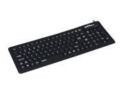SEAL SHIELD SSF106 Black Wired SEAL FLEX Silicone Keyboard Dishwasher Safe