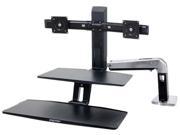 Ergotron 24 392 026 WorkFit A with Suspended Keyboard Sit Stand Workstation Dual monitors