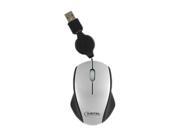 Digital Innovations 4230300 Silver Black Wired EasyGlide Travel Mouse