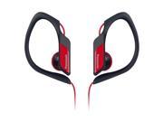 Water Resistant Sports Clip Earbud Headphones RP HS34 R Red