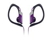 Water Resistant Sports Clip Earbud Headphones RP HS34 V Purple