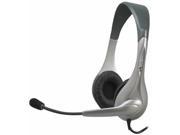 Cyber Acoustics AC 201 Supra aural Speech Recognition Stereo Headset Boom Mic