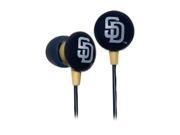 IHIP Blue Gold MLF10169SD Earbud MLB San Diego Padres Printed Ear Buds Blue Gold