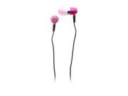 Aluratek Pink AEB01P In Ear Hi Fi Noise Reducing Metal Stereo Earbud Pink