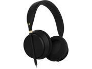 Plugged Inc. PCRWN15BG Crown Series Over the Ear Headphones with Mic Black Gold