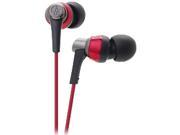 Audio Technica ATH CKR3iS SonicPro In ear Headphones with In line Mic Control Red
