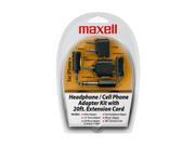 Maxell 190398 Headphone Cell Phone Adapter Kit HP 21