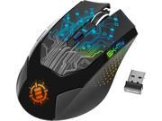 ENHANCE GX M1w Ergonomic Wireless Gaming Mouse with Adjustable DPI Settings 7 Color Changing LED Lights Perfect for Laptop Desktop Computers